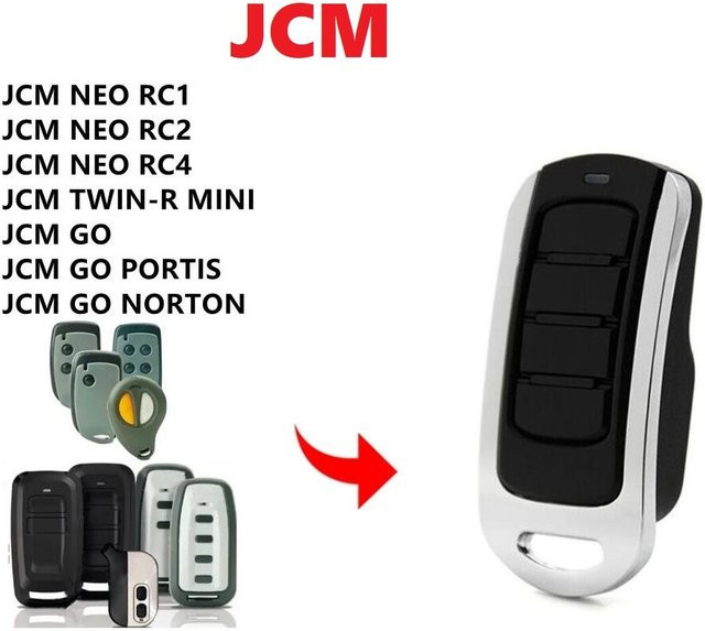 Jcm Tech Garage Fernbedienung für MUV2 MUV4 Pro2 Pro4 in Schwarz und Multicolour mit 868MHz und 433MHz Frequenz - Bild 1