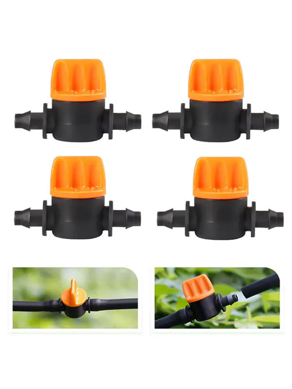 10 Stück Tropfbewässerungsventile aus schwarzem PVC für 4/7 mm Schläuche zur Bewässerung von Garten, Rasen und Gewächshaus - Bild 7