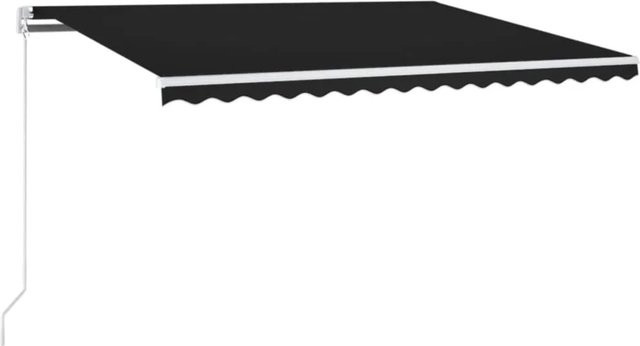 Manuelle Markise von furnicato in Anthrazit mit Polyestergewebe und Aluminiumgestell, B: 400 cm, H: 350 cm - Bild 1
