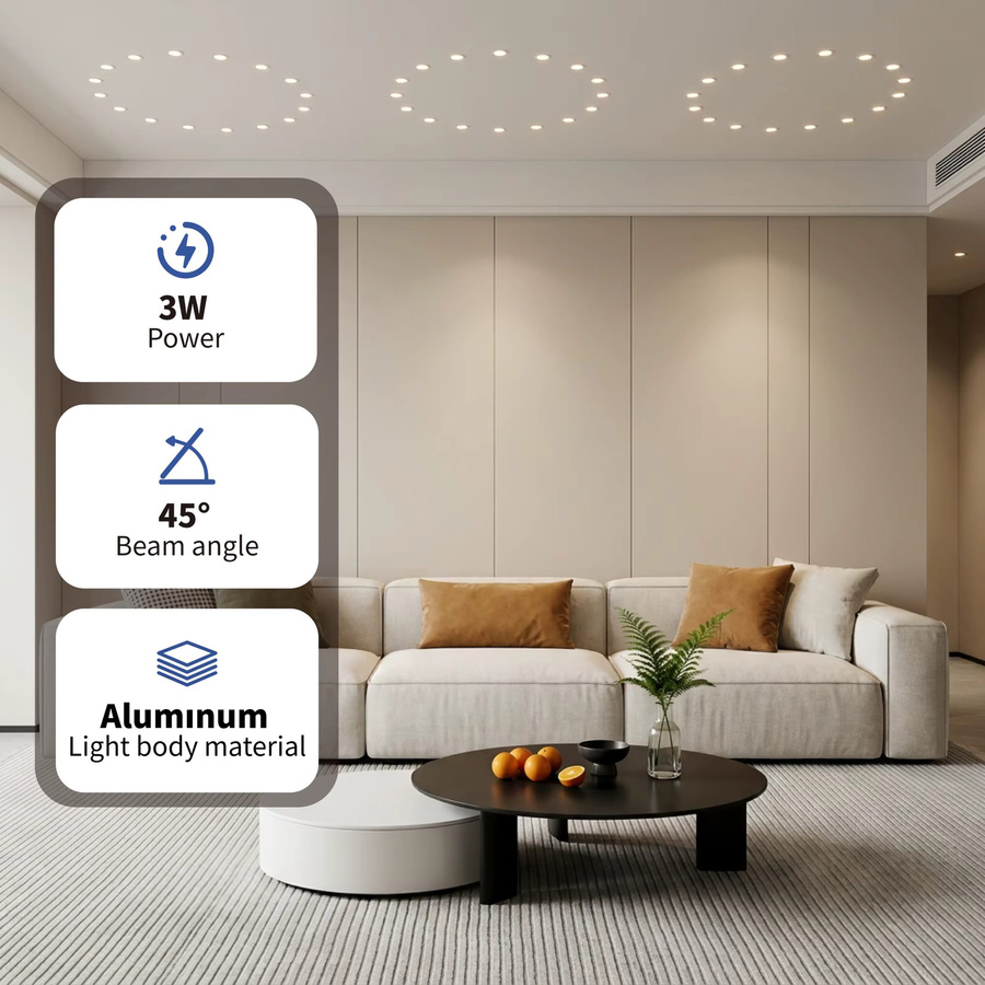 KPS Lucerna LED Mini Spot Deckeneinbauleuchte für Zuhause und Flurschränke - Bild 4