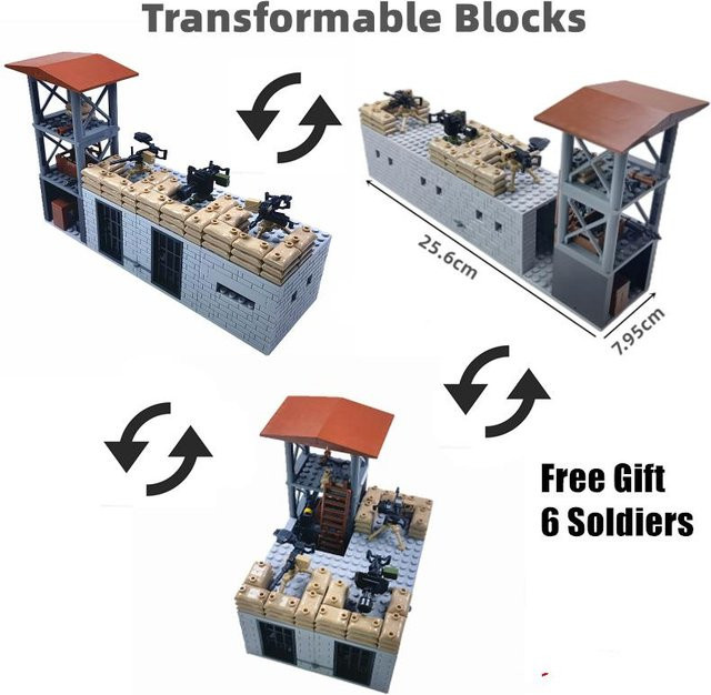 Linyi toy Militärbasis Bausteine Spielset für Jungen 3-6 Jahre - Bild 1
