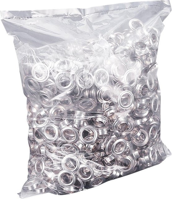 Shoemst Lederösen Set in Weiß und Silber, 1000 Stück, 12 mm Durchmesser, rostgeschützte Metallösen zum Dekorieren - Bild 1