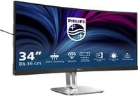 Philips 34B2U5600C LED-Monitor 34 Zoll VA LCD mit QHD 3440 x 1440 Pixeln, 21:9, DisplayPort, USB-C und Ethernet/LAN in Schwarz, Silber und Grau - Bild 2