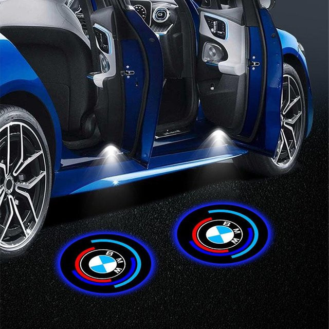2 Stück Laser Projektor Geister Schatten LED Auto Tür Willkommenslicht für BMW M Performance Serie in Blau - Bild 1