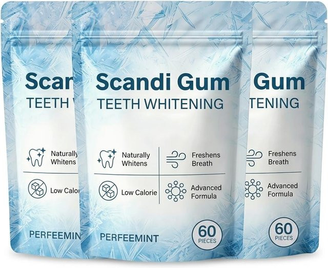 Scandi Gum Zahnaufhellender Minz-Kaugummi, 3er Pack, 180 Stück - Bild 1