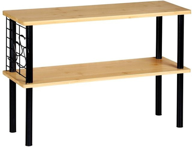 Kesper Küchenregal aus Bambus in Schwarz, modern und freistehend, B/H/T: 20 x 38 x 55 cm - Bild 1