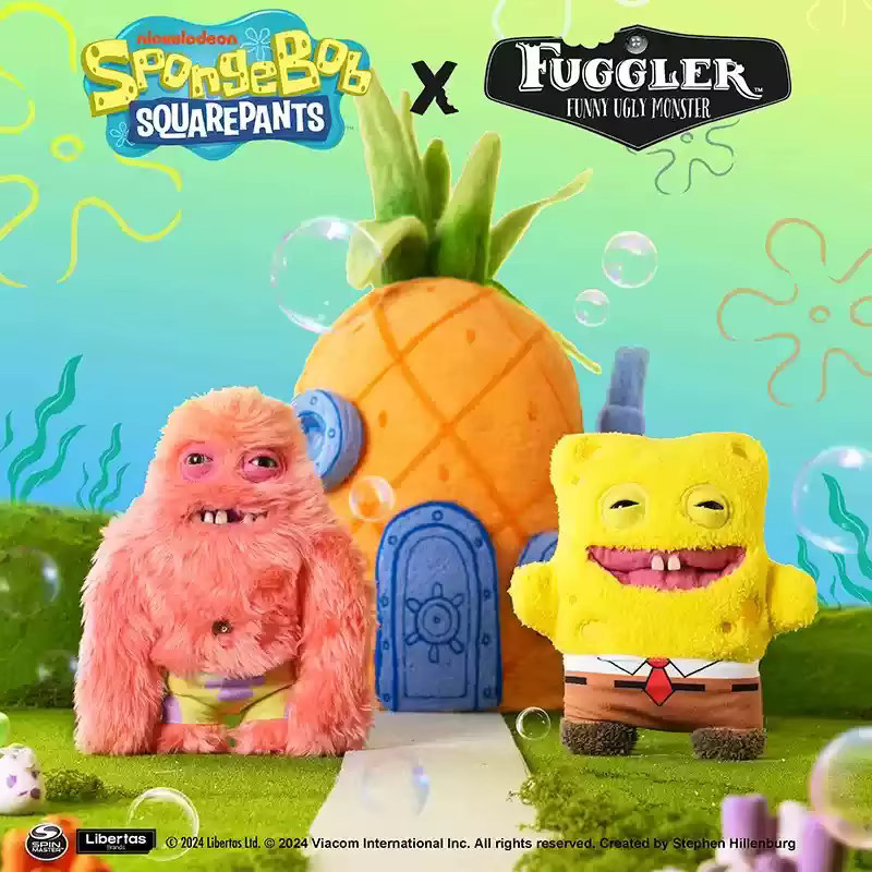 Fuggler SpongeBob Schwammkopf Hässliches Monster Plüschtier, 22cm - Bild 1