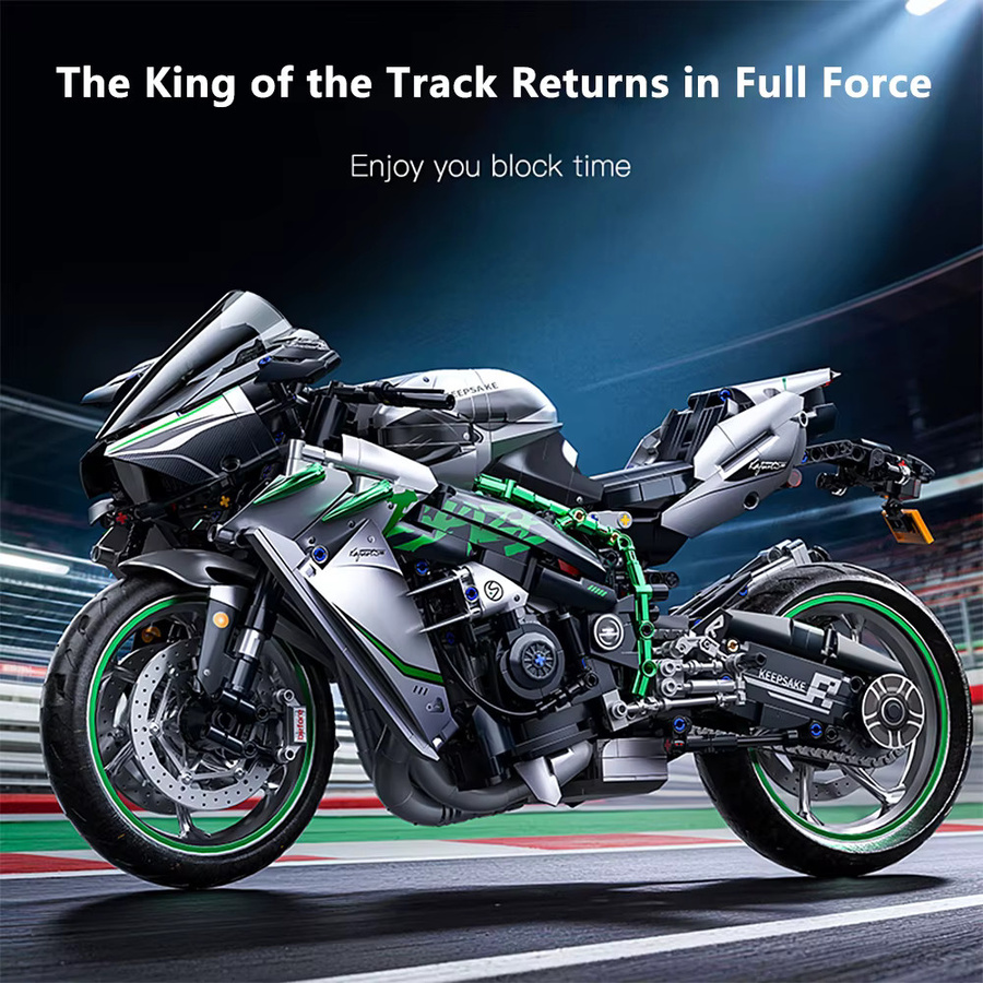 KAVOWORLD Sport-Superbike-Modell, Motorrad-Bausteine-Set, 1:5 Maßstab - Bild 3