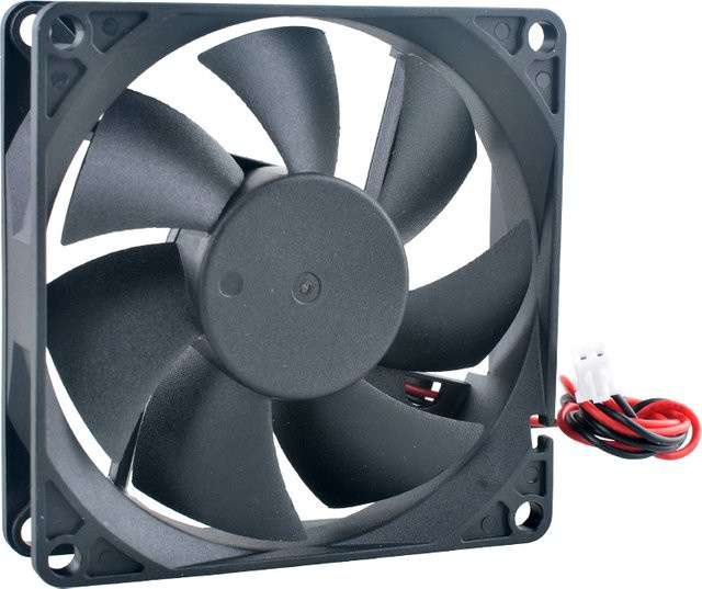 ANCHAOPU ACP8020 Hochgeschwindigkeits Axialventilator 2-polig in Schwarz, B/H/T: 80 x 80 x 20 mm - Bild 1