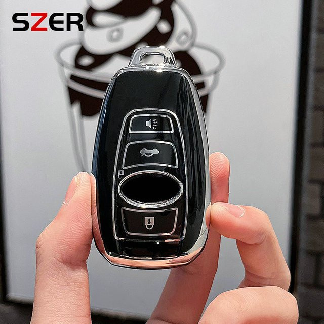 SZER TPU Schlüsselhülle für Subaru Smart Key Fob in Schwarz - Bild 1