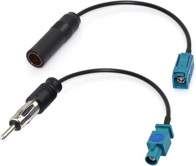 Bingfu Fakra Z zu DIN Adapterkabel für DAB-Autoradio in Schwarz - Bild 1