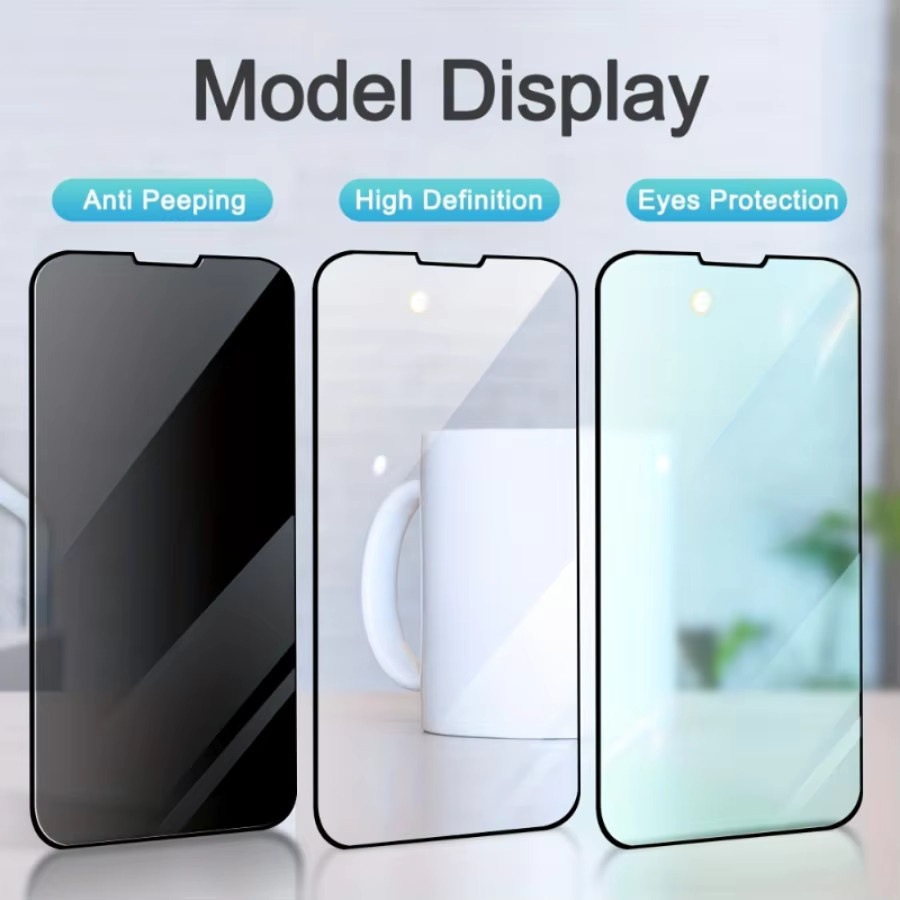 2er-Set Privatsphäre-Displayschutz aus gehärtetem Glas für Apple iPhone 15 14 13 12 11 Pro Max Mini und iPhone 7 8 Plus X XR XS Max, transparent - Bild 4