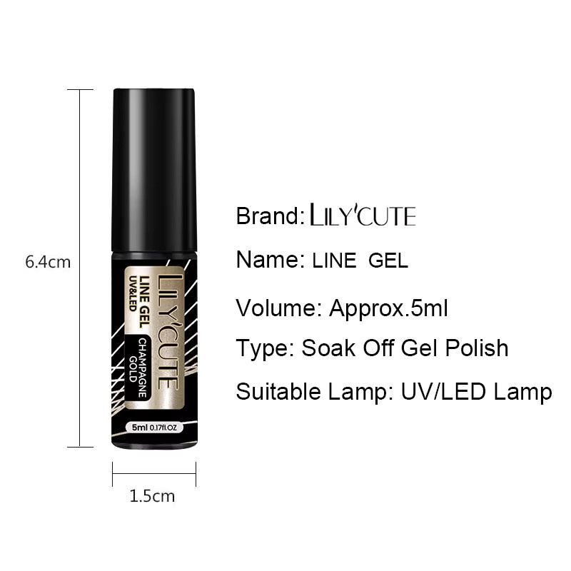 LILYCUTE Gel-Nagellack, Gold, Metallic, 5 ml - Bild 6