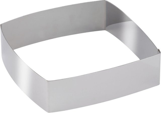 Schneider Dessert- und Tortenring viereckig gewölbt aus Edelstahl in Silber, Breite: 16 cm, Höhe: 5 cm - Bild 1
