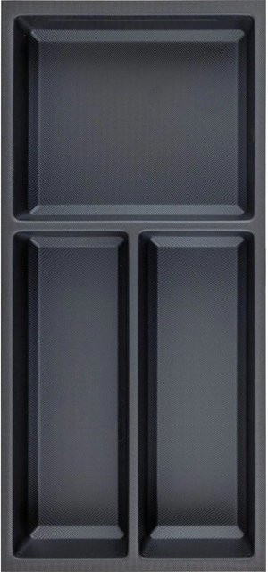 Agoform Besteckeinsatz Sky Schubladeneinsatz aus Kunststoff, Schwarz, B: 22,0 cm, H: 47,3 cm, T: 5,3 cm - Bild 1