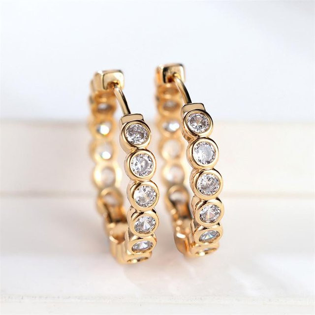YIRAN Jewelry Ohrringe, Gold, Zirkonia, Damen - Bild 1