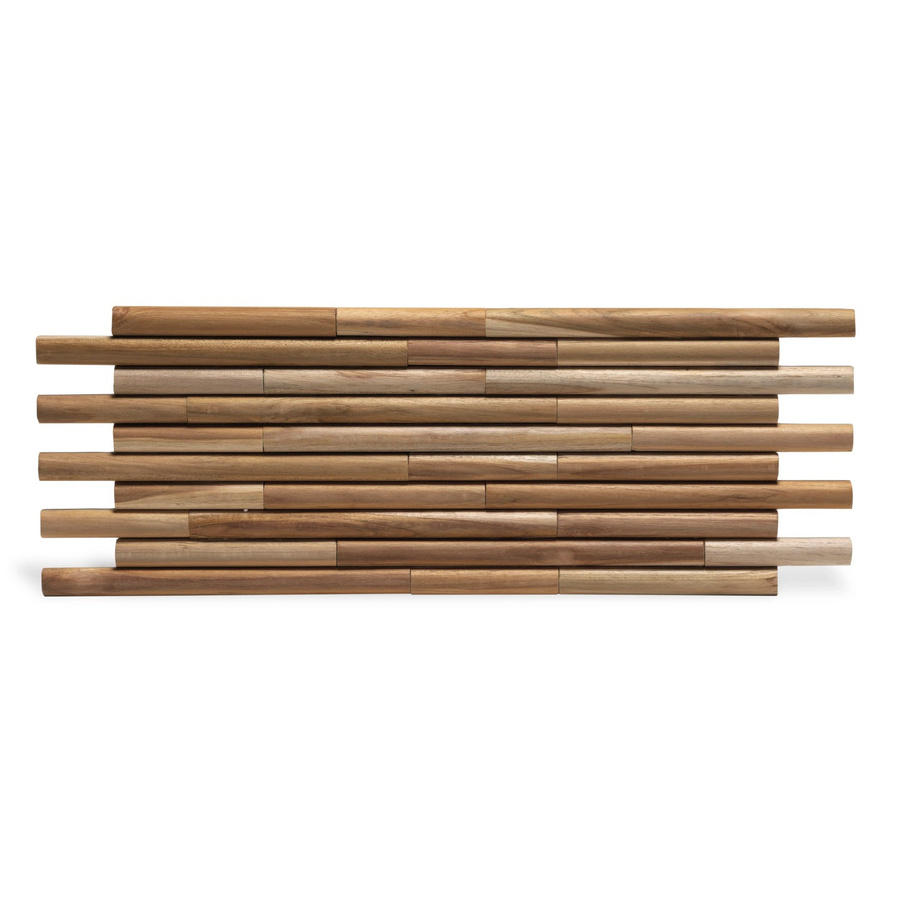 Rebel of Styles Holzverblender UltraWood Teak Round Braun B: 50 cm, H: 20 cm - Bild 2