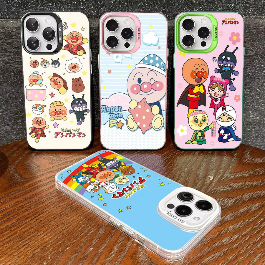 C-Children Anpanman Handyhülle für iPhone 11 bis iPhone 17 Pro Max in Silber und Mehrfarbig - Bild 3