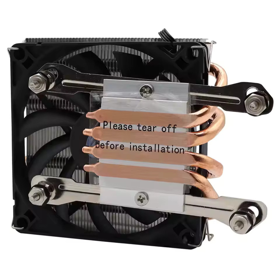 T.F.SKYWINDINTL Low-Profile CPU-Kühler mit leisem PWM-Lüfter und 4 Heatpipes in Schwarz für AM4 und LGA1700/1200/115x ITX-Gehäuse - Bild 2