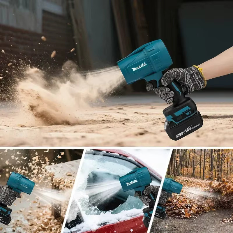 Makita Wiederaufladbarer Turbo-Gebläse Elektrischer Luftreiniger mit LED-Licht in Blau - Bild 4