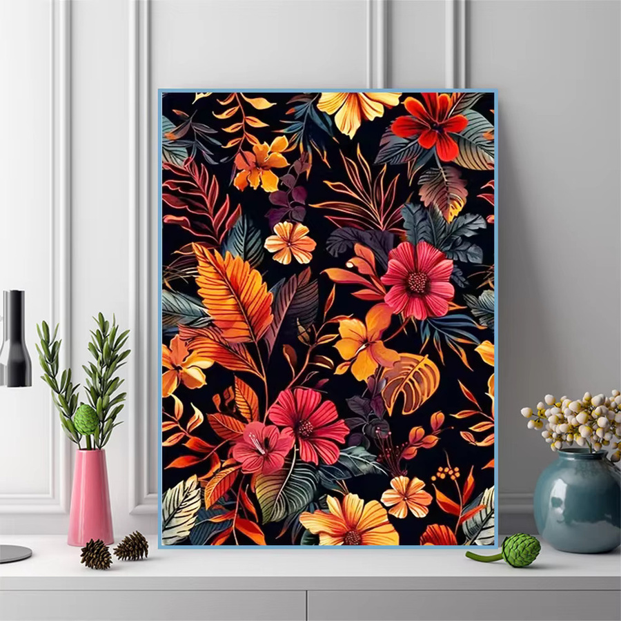 Momoart Diamant-Mosaik Blumen-Landschaft DIY-Malset für Erwachsene und Anfänger, Mehrfarbig, B/H: 30 x 20 cm - Bild 3