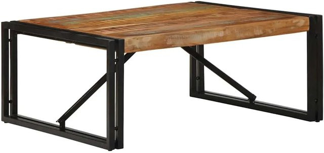 vidaXL Couchtisch aus Massivholz in Mehrfarbig, B/T/H: 80 x 80 x 35 cm - Bild 1