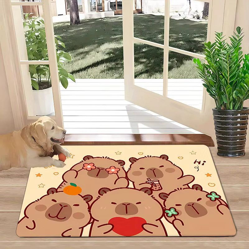 VIKAMA Capybara Cartoon Druckteppich für Kinderzimmer und Eingangsbereich - Bild 3