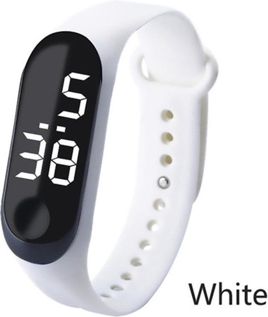 FH-Wat Digitaluhr, Silikon, Weiß, Unisex - Bild 1
