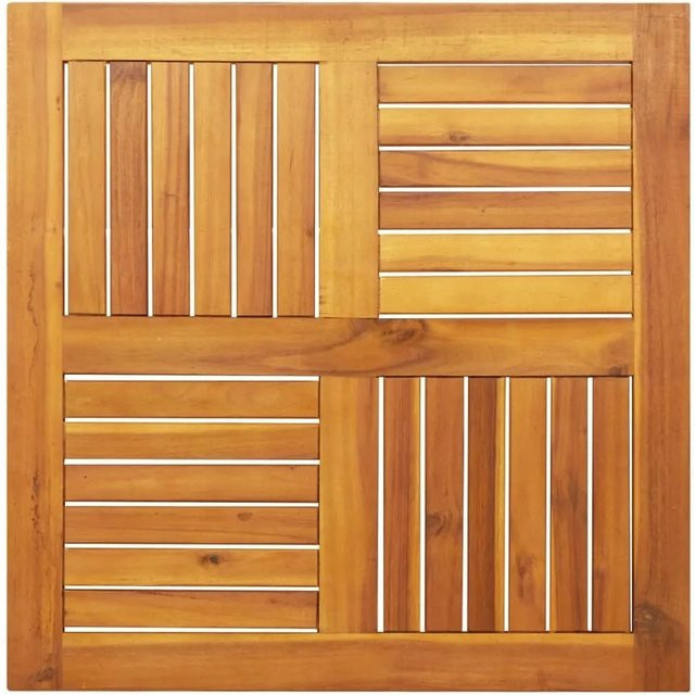 vidaXL Tischplatte aus Massivholz Akazie in Braun, Quadratisch, B/T: 70 x 70 cm, Höhe: 2 cm - Bild 1
