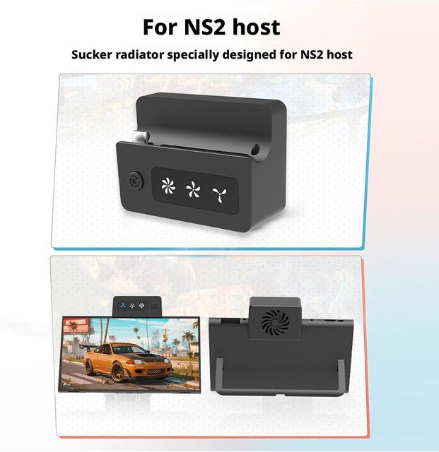 Docking Station Konsole mit Kühlungsfunktion und 2 Lüftern für Nintendo Switch in Schwarz - Bild 1