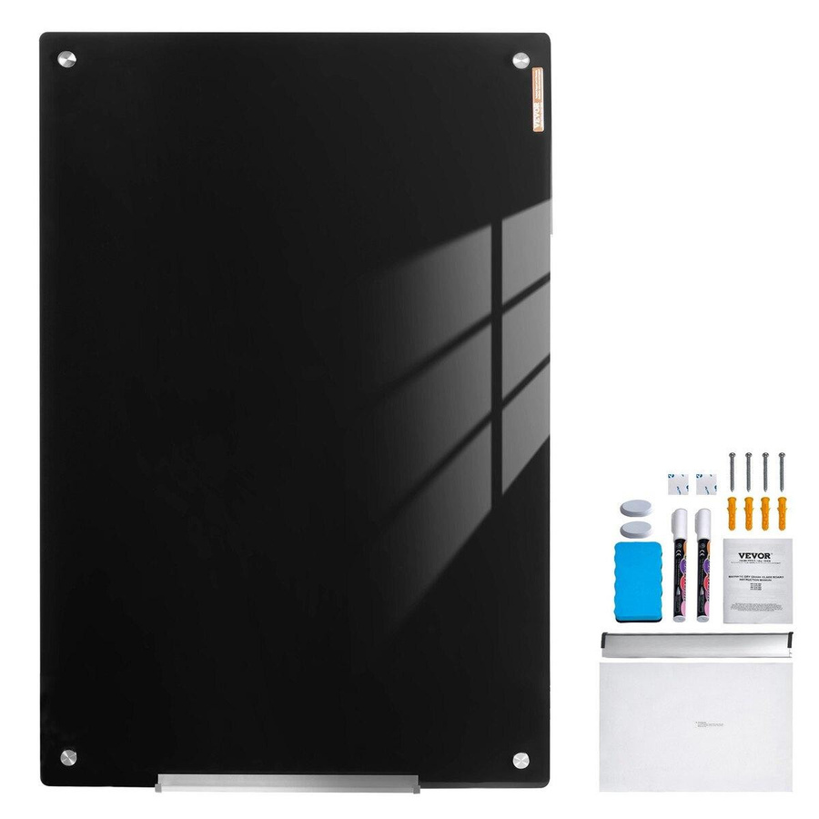 Magnetisches Glas-Whiteboard von Buying Solutions, MB, rahmenlos, Schwarz, B/H: 36 x 24 cm, inklusive Stiftehalter, Schwamm und 2 Markern - Bild 5