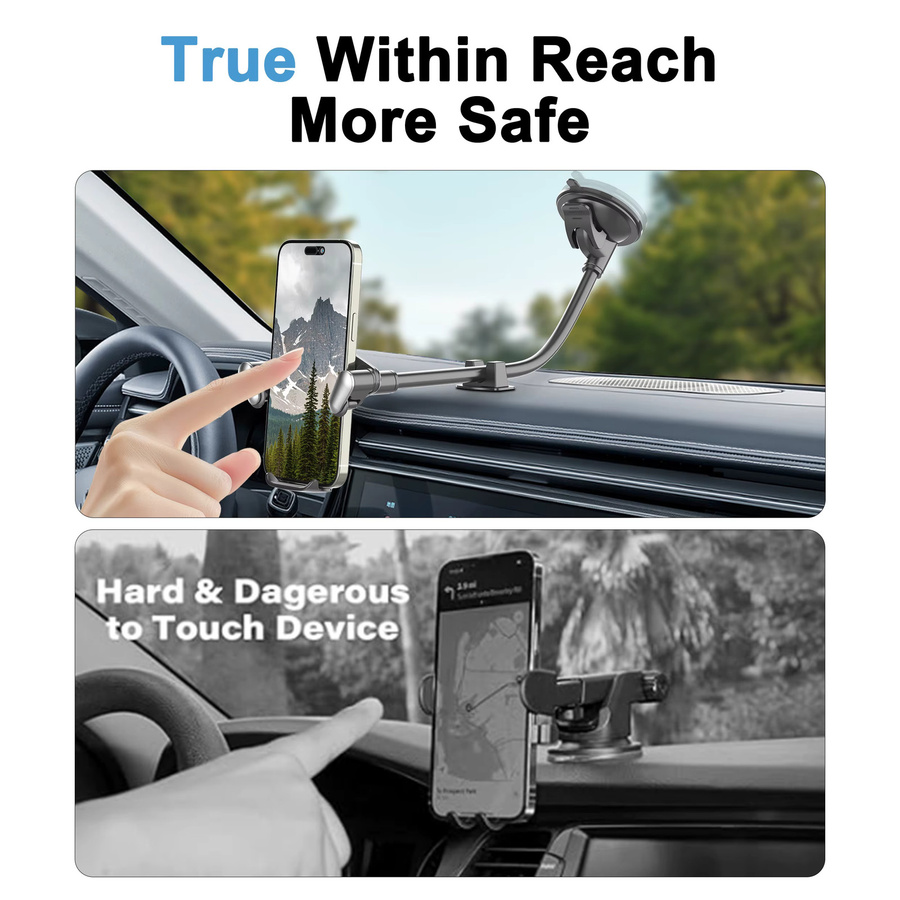 LRBH Auto-Handyhalterung in Purple mit Antivibrationsfunktion und Einhandbedienung für iPhone 17-14 und alle Smartphones - Bild 5