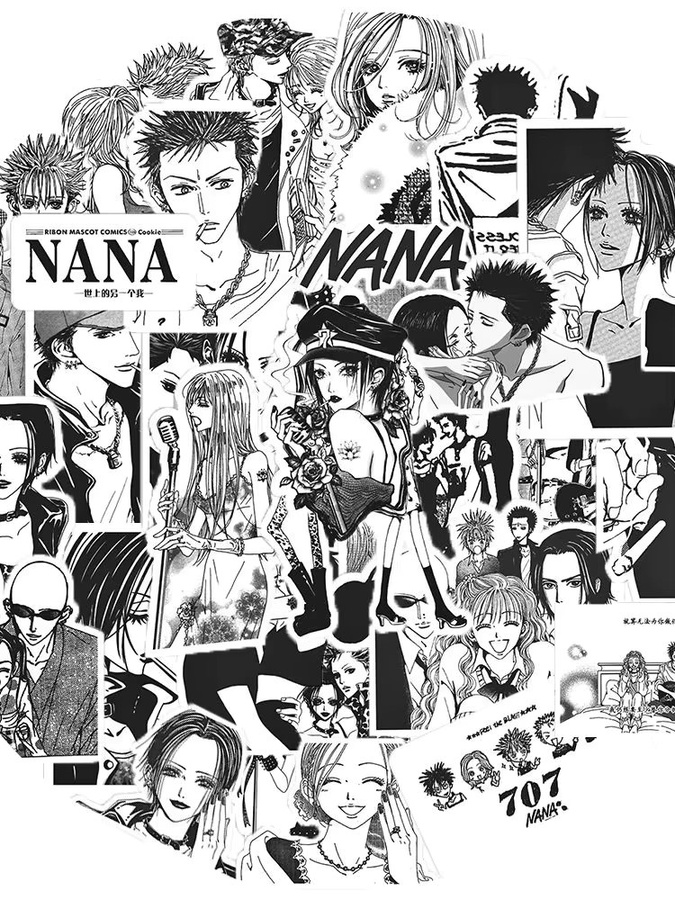 Bandai NANA Aufkleber, Schwarz-Weiß, Bunt / Mehrfarbig - Bild 6