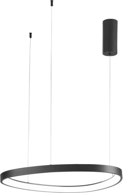 Licht-Erlebnisse LED Hängeleuchte Modern Schwarz mit Farbwechsel Warmweiß-Kaltweiß, B: 65 cm, H: 58 cm, T: 58 cm - Bild 1