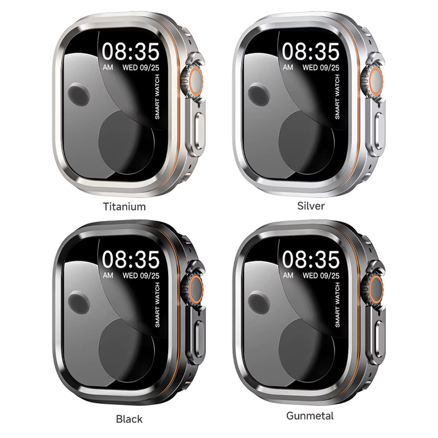 CAOWTAN Schutzrahmen-Schale für Apple Watch Ultra, Edelstahl - Bild 5