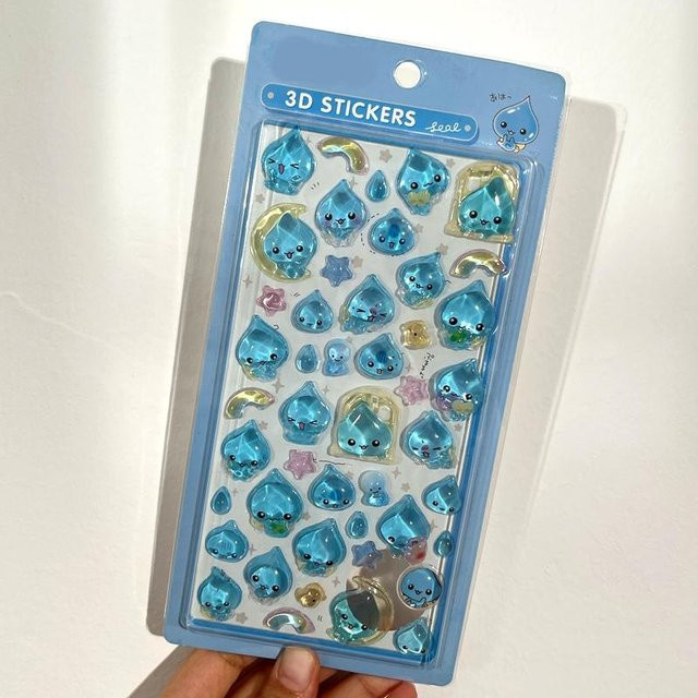 Yiran toy 1, 3D-Wassertropfen-Aufkleber, Cartoon Kleine Wassertropfen-Aufkleber, DIY Dekorativer Aufkleber, Schreibwaren Regentropfen, Gelee Kristall-Aufkleber - Bild 1