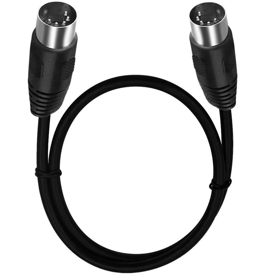 BSN MIDI DIN 5-Pin Stecker auf Stecker Audio Verlängerungskabel in Schwarz - Bild 3