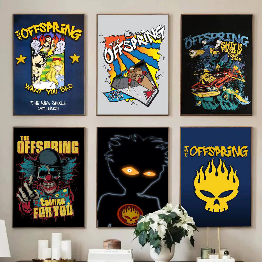 Wasserfester Wandkunstdruck The Offspring Pop-Punk-Band Poster Aufkleber in Mehrfarbig - Bild 2
