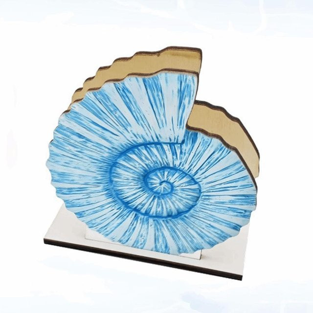 Binchi Outdoor Product Fischförmiger Serviettenhalter aus Holz in Blau mit maritimen Design für den Außenbereich und Schreibtisch - Bild 1