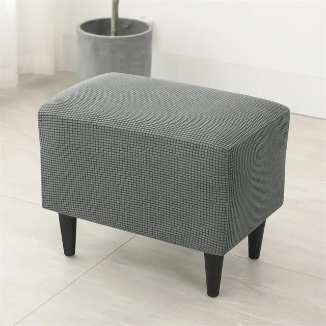 Yiran Sofabezug für Sessel und Recliner mit geometrischem Karomuster in Grau, rutschfest und waschbar, 100% Polyester - Bild 1
