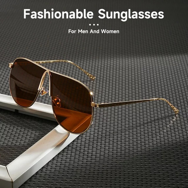 Blanche Michelle Sonnenbrille Aviator, Metall, Gold, Unisex, Vollrand - Bild 1