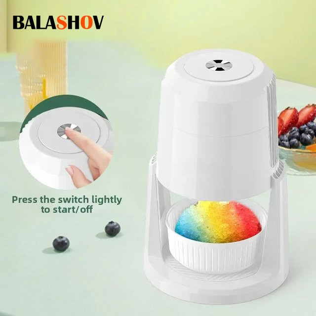 BALASHOV Elektrische Eisschaber Maschine für Smoothies und Raspados in Grün und Weiß - Bild 1