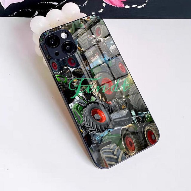 Maschinen FENDT Handyhülle mit Glasabdeckung für iPhone, Multicolor - Bild 1