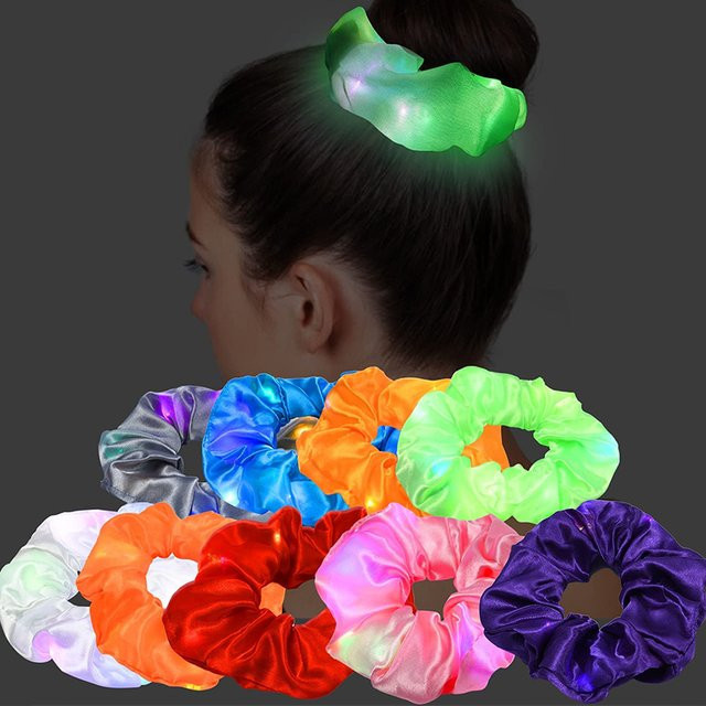 YEAHUI EL Haargummi, Satin, Damen, LED, leuchtend - Bild 1