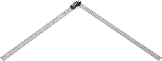 Digitaler Winkelmesser mit LCD-Anzeige von Koogeelife aus Edelstahl in Weiß, Länge: 50 cm - Bild 1