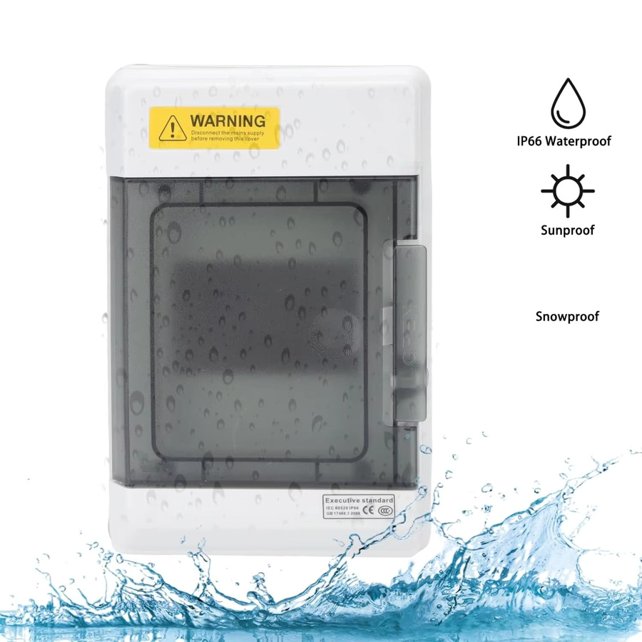 DONGYI Anschlusskasten HT-Serie, 2–4 Wege, weiß, Kunststoff, IP65 wasserdicht für den Außenbereich - Bild 2
