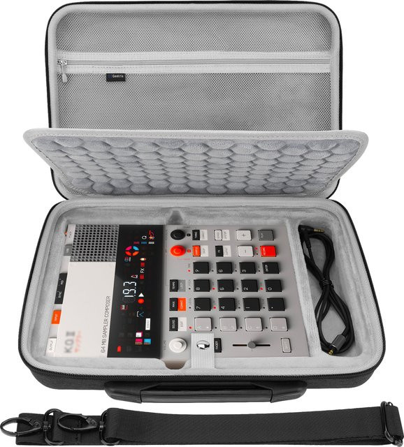Geekria Hartschalen-Reisetasche für Drum-Machines, kompatibel mit Teenage Engineering EP-133 K.O. II EP-1320, Dunkelgrau - Bild 1