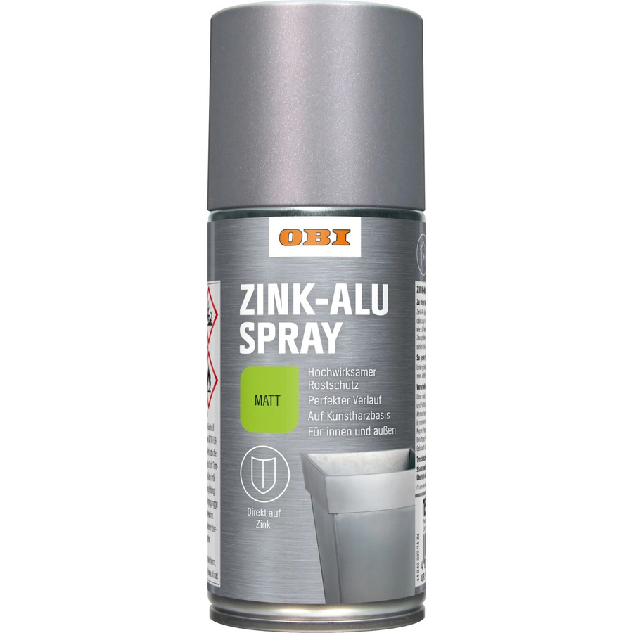 OBI Zink-Alu Spray Silbergrau matt 150 ml - Bild 2