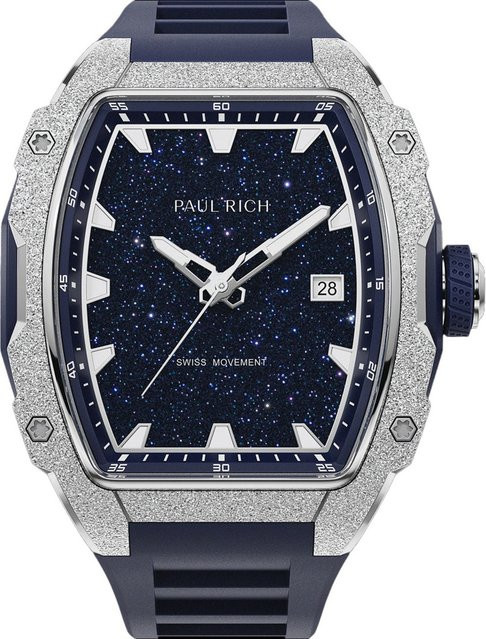 Paul Rich Herrenuhr Astro Lunar, Quarz, Edelstahl, 42 mm, Blau, Silikon - Bild 1