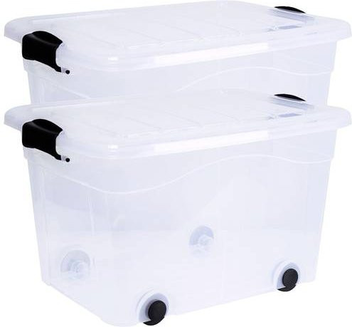 Siena HOME Aufbewahrungsbox Anzio Transparent 40l 2er-Set B/H/T: 53 x 32 x 40 cm - Bild 1